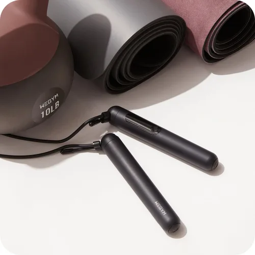 Miniatura 2 de WeGym - Cuerda de saltar inteligente para hombres y mujeres, cuerda de saltar ajustable para entrenamiento en interiores y exteriores, aplicación