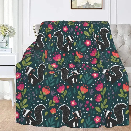 Miniatura 5 de Manta suave con diseño floral de 40 x 50 pulgadas, ligera y cálida manta de forro polar de franela para sofá, cama, sofá, viajes, campamento