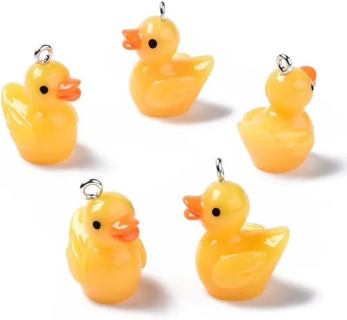 Miniatura 10 de Cheriswelry 10 colgantes de resina de abeja 3D con lazo de hierro, dijes de resina de animales, lindo adorno colgante de 0.79 a 0.78 pulgadas