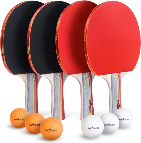 Abco Tech Juego de pelotas y palas de ping pong, Palas de tenis de mesa y pelotas de tenis de mesa, Juegos profesionales y recreativos
