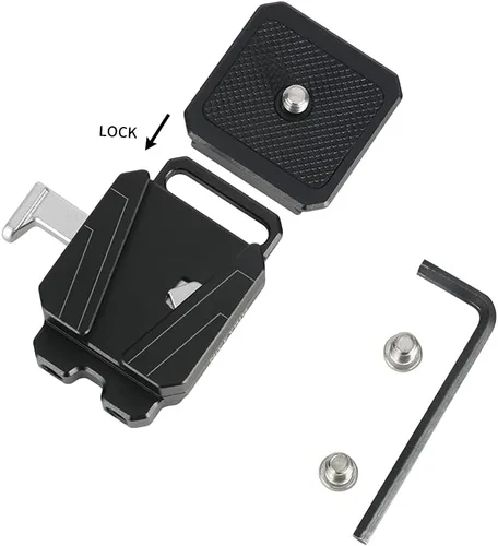 Miniatura 6 de NICEYRIG Placa base de liberación rápida con kit de ensamblaje V-Lock, para Arca estándar multiusos placa base de cámara aplicable para batería
