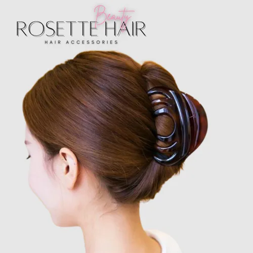 Miniatura 3 de Rosette - Pinza de cristal para el cabello, pinzas para el cabello, pasadores para uso en interiores y exteriores, cabello grueso, para mujeres
