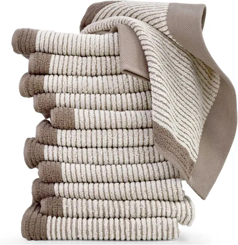 Miniatura 9 de Cleanbear Paños de Lavado Paquete de 12 Toallitas para tu Cara y Cuerpo, Toallas de Baño para Ducharse, Juego de Toallitas Grandes de 13" x 13