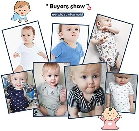 Miniatura 6 de Kiddiezoom Conjunto de ropa unisex de manga corta para bebé recién nacido