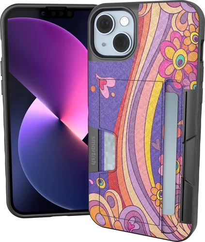 Miniatura 83 de Smartish Funda tipo cartera para iPhone 13 Pro – Wallet Slayer Vol. 2 [delgada + protectora] tarjetero con función atril - Black Tie Affair