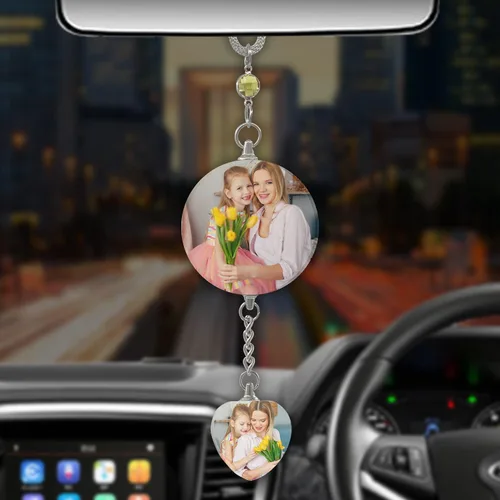 Miniatura 22 de Colgante de coche personalizado con foto, accesorios personalizados para coche, decoración cubo colgante