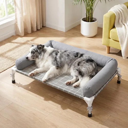 Miniatura 12 de Cama elevada para mascotas, cama para perros pequeños, cama elevada para perros pequeños para uso en interiores y exteriores para mascotas pequeñas