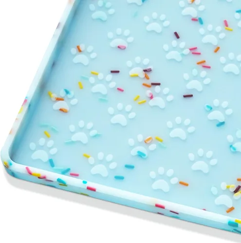 Miniatura 13 de Ptlom - Tapete para mascotas para perros y gatos, impermeable de silicona para cuencos de alimentación de mascotas para comida y agua, para perros