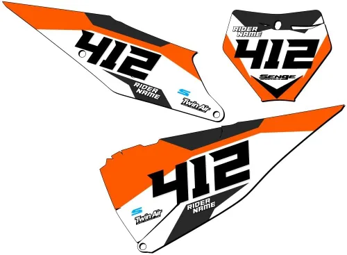 Miniatura 3 de 2008-2010 XCF SG63 Custom MX matrículas Senge Graphics Kit compatible con KTM
