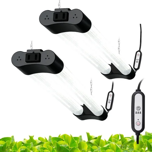Miniatura 9 de Hlite Paquete de 4 luces LED de cultivo de 16 pulgadas, luces de cultivo enlazables para plantas de interior, luces de plantas de espectro completo