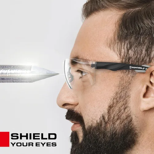 Miniatura 2 de Anteojos de seguridad clásicos ANSI Z87.1, antivahoo, resistentes a los rayos UV, impactos y arañazos, envoltura transparente para el trabajo