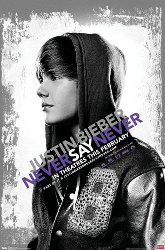 Miniatura 11 de Trends International Justin Bieber - Póster de pared con texto en inglés "Never Say Never Say Never", 14.725 x 22.375 pulgadas, versión enmarcada