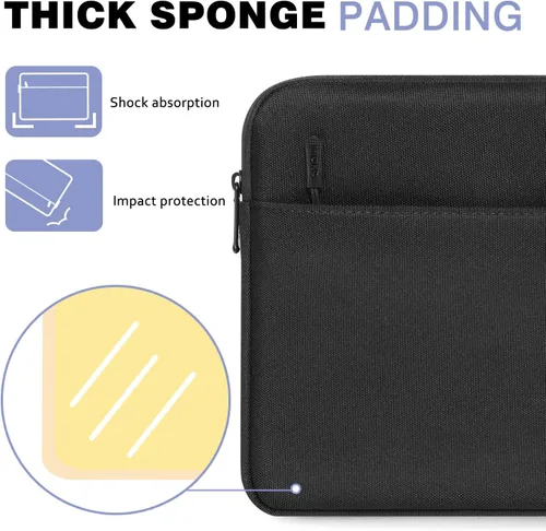 Miniatura 4 de MoKo Funda para tablet de 9-11 pulgadas - Estuche de transporte para iPad Pro M4/Air M2/5/4/3, iPad 10th/9/8/7, Tab S8/S9, Negro