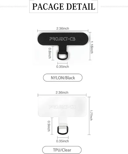 Miniatura 7 de Paquete de 2 lengüetas para teléfono, parche universal para teléfono sin adhesivo, pieza de repuesto para teléfono celular (negro y transparente)