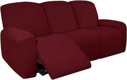 Miniatura 30 de vctops Fundas elásticas resistentes al agua, para sofá reclinable, suaves y lisas, con correa elástica antideslizante, protector de muebles