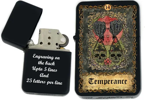 Miniatura 38 de Tarjeta de tarot personalizada, mazo de tarot de huesos eternos mayores, tarjetas coloridas, regalos coleccionables únicos, encendedores a prueba