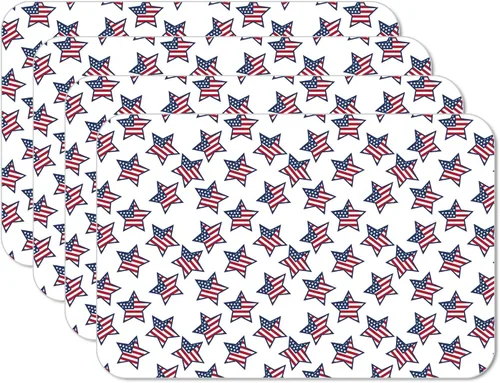 Miniatura 15 de CounterArt Americana Style - Juego de 4 manteles individuales reversibles de plástico flexible de fácil cuidado, fabricados en los Estados Unidos