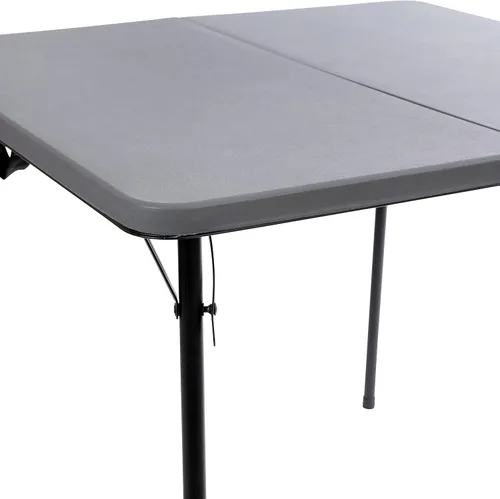 Miniatura 9 de Flash Furniture Dunham Mesa Cuadrada de Plástico Plegable para Eventos de 2.83 Pies con Asa de Transporte, Mesa de Banquete Portátil Bi-Fold