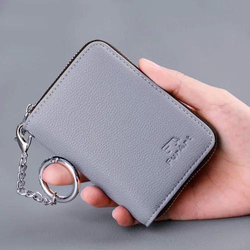 Miniatura 6 de FurArt Cartera con Cremallera para Mujeres, Cartera con Bloqueo RFID para Tarjetas de Crédito, Portador de Tarjetas de Presentación, Cartera Llavero
