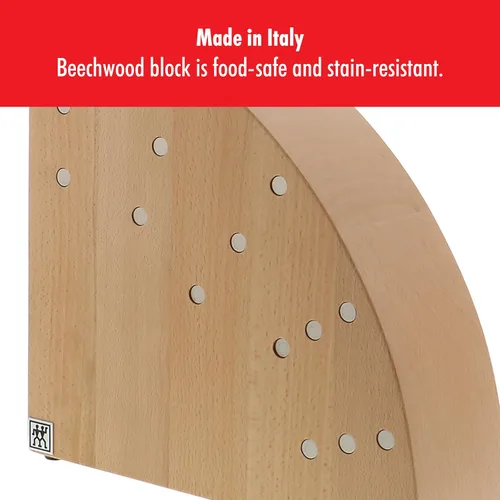 Miniatura 4 de ZWILLING Bloque de cuchillos italiano, 10" x 10" x 16", madera de haya natural