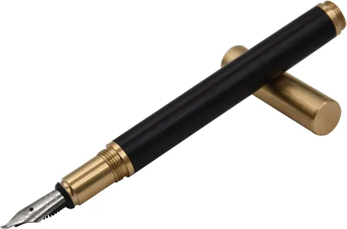 Miniatura 5 de Pluma estilográfica de madera hecha a mano, párrafo corto (4.528 in), bolígrafo de viaje de bolsillo, bolígrafo de negocios, pluma de caligrafía