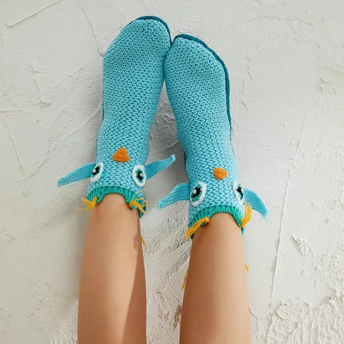 Miniatura 5 de Calcetines divertidos de animales para niños y adultos, calcetines de punto de tiburón de dibujos animados, calcetines de piso de animales