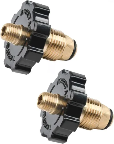 Miniatura 6 de GasSaf QCC1 Adaptador de propano regulador de gas con tuerca Acme e rosca macho de 1/4 pulgadas (2 partes)