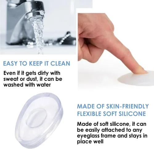 Miniatura 3 de Mochi a girl, Almohadillas de nariz para gafas Fundas antideslizantes sin adhesivo Almohadilla de nariz de silicona suave para gafas, anteojos