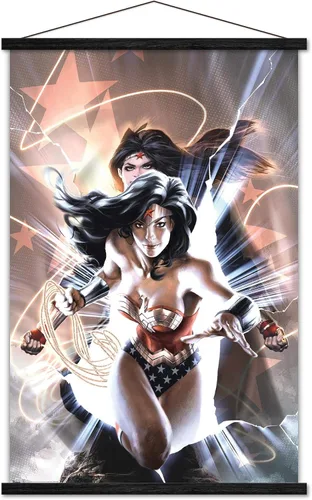Miniatura 18 de Trends International DC Comics - Póster de pared de la Mujer Maravilla, 14.725 x 22.375 pulgadas, versión enmarcada de madera de granero