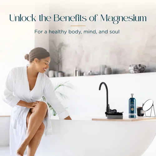 Miniatura 7 de Abundant Natural Health baño de magnesio oceánico impregnado con aceite de lavanda para hidratar, calmar e hidratar la piel, relajar y reponer