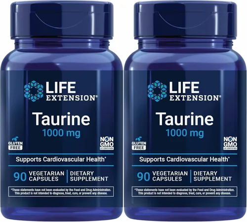 Life Extension Taurina 1,000 mg, 90 cápsulas vegetarianas (paquete de 2)