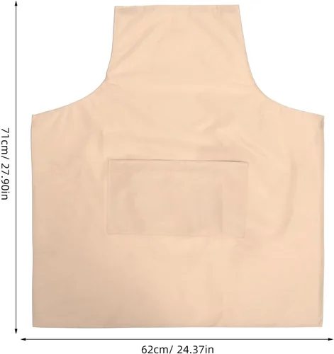 Miniatura 2 de Waterproof Kitchen Apron for Adults with Large Pouch, Pink Pvc Cooking Apron for Men and Women, Oil-resistant Utensil Washing Bib Suitable for Home