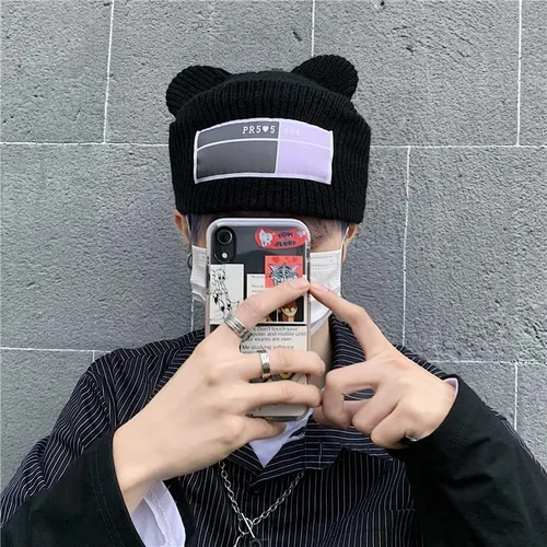 Miniatura 6 de Y2K - Máscara de esquí Balaklava, gorro de orejas grandes, cuello con capucha de punto, protector de cuello, para hombre y mujer