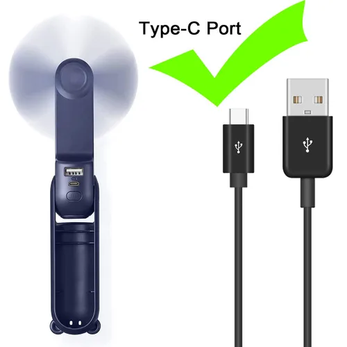 Miniatura 3 de Cable cargador de mini ventilador USB C de 5 pies para ventilador JISULIFE, Aluan, WiHoo, CIVPOWER Neck Fa-n, HomeLifairy, FrSara, sin aspas, cable