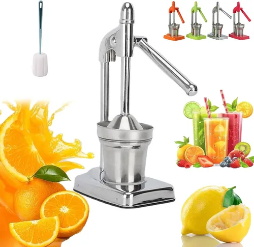 Miniatura 7 de Prensa de jugo de hierro fundido, exprimidor de prensa manual, exprimidor manual de hierro fundido para hacer jugo fresco de limón y naranja, fácil