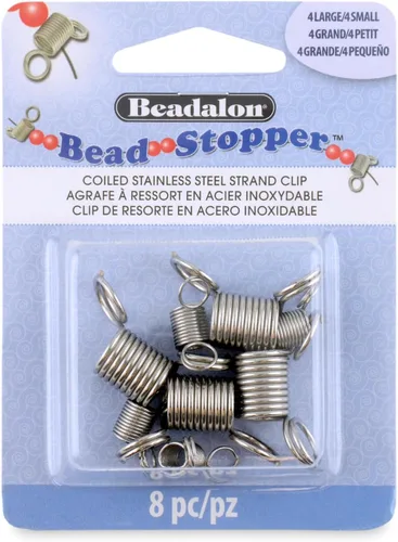 Miniatura 10 de Beadalon Tapón de cuentas, pequeño, puntas rosadas, 4 piezas
