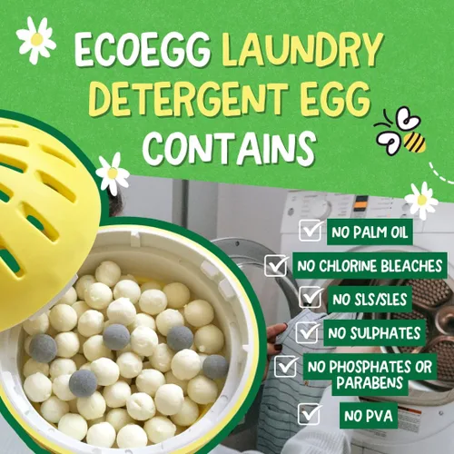 Miniatura 5 de ecoegg Recambio de huevo de lavandería sin fragancia, 50 cargas