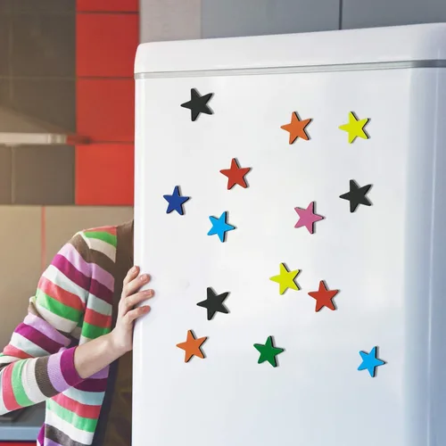 Miniatura 7 de Outus 120 pequeñas estrellas magnéticas – Bonitos imanes en forma de estrella de colores para niños, tabla de recompensas, aula, pizarra blanca