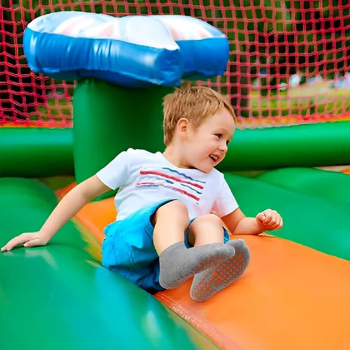 Miniatura 3 de HYCLES Calcetines antideslizantes para niños y niñas, calcetines adhesivos para el tobillo, calcetines antideslizantes para niños, 6 pares