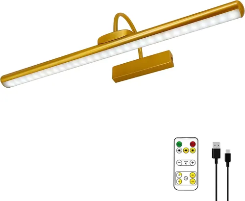 Miniatura 14 de Luces de imagen inalámbricas de 23 pulgadas, luz de exhibición de arte con batería recargable con control remoto, regulable/temporizador apagado luz
