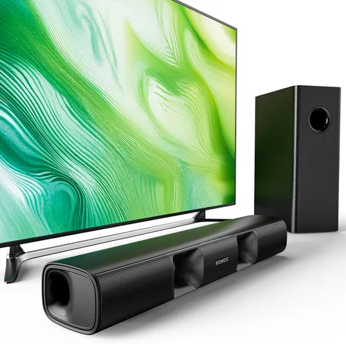 Miniatura 7 de RIOWOIS Barra de Sonido para Smart TV, Barra de Sonido para TV con Reflector de Graves y Fácil Configuración, Sistema de Sonido Envolvente de Audio