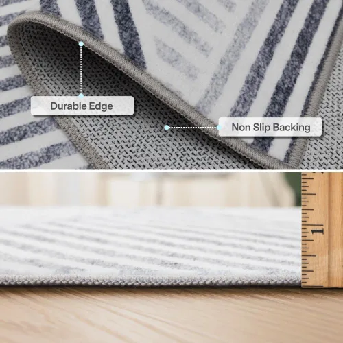 Miniatura 5 de ReaLife Rugs Alfombra Pasillo Lavable a Máquina - Sala de Estar Dormitorio Baño Cocina Entrada Oficina - Acolchada Pelo Bajo Resistente a Manchas