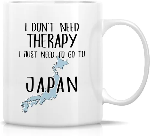 Retreez Divertida taza japonesa de 11 onzas con texto en inglés «Just Need To Go To Japan Tokyo Lover – Sarcasmo Sarcasmo motivacional inspirador