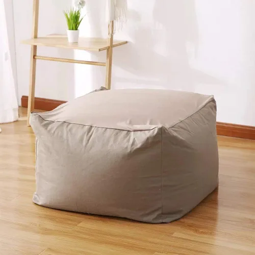 Miniatura 2 de Funda de sofá perezosa, puf de tela de lino, puf puff para sala de estar, tatami, sillas acolchadas para adultos y niños (relleno no incluido), S1
