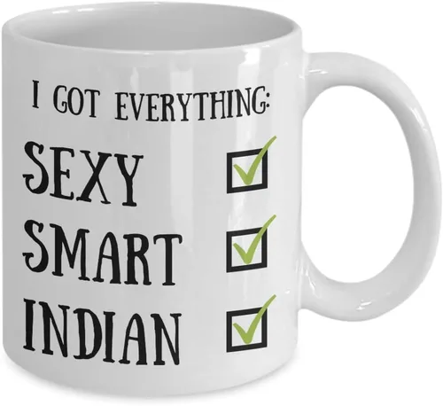 Miniatura 2 de Indian Coffee Mug India Pride Sexy Smart Funny Gift For Humor Novelty Ceramic Tea Cup 11 oz