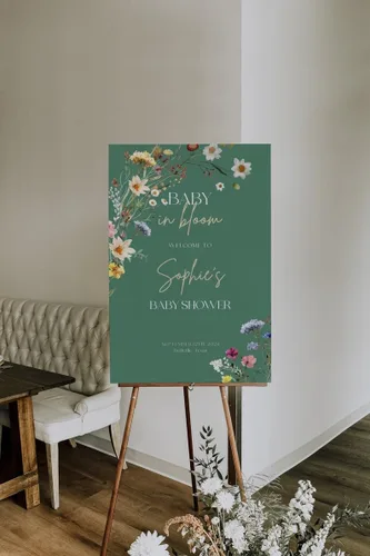 Miniatura 7 de Letrero de bienvenida de sandía para baby shower, letrero de bienvenida de niña de melón rosa, cartel personalizado para baby shower, letrero