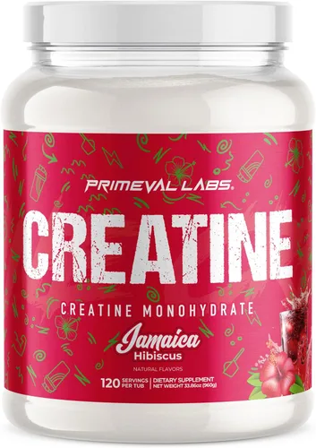 Miniatura 18 de Primeval Labs Clean Creatine Monohydrate Powder Polvo saborizado para fuerza muscular y recuperación Sabores latinos Aqua Fresca Suplemento