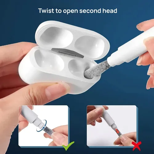 Miniatura 2 de AnHome - Kit de limpieza para Airpods, herramienta de limpieza 3 en 1 para Airpods iPhone, funda para auriculares con cepillo suave, limpieza