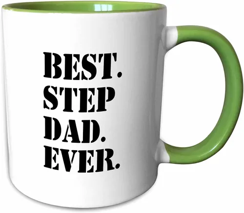 Miniatura 8 de 3dRose Best Step Dad Ever - Taza de 11 onzas, color negro