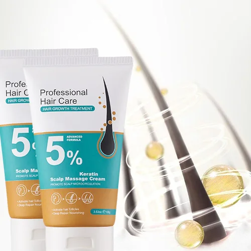 Miniatura 6 de Crema de masaje de cuero cabelludo de minoxidil al 5 % para el crecimiento del cabello, crema de minoxidil profesional, rápido crecimiento y 2 pzas